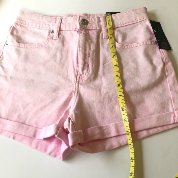 Wild Fable Barbiecore High Rise Light Pink Acid Wash Cuffed Hem Jean Shorts 0/25 - Picture 12 of 12